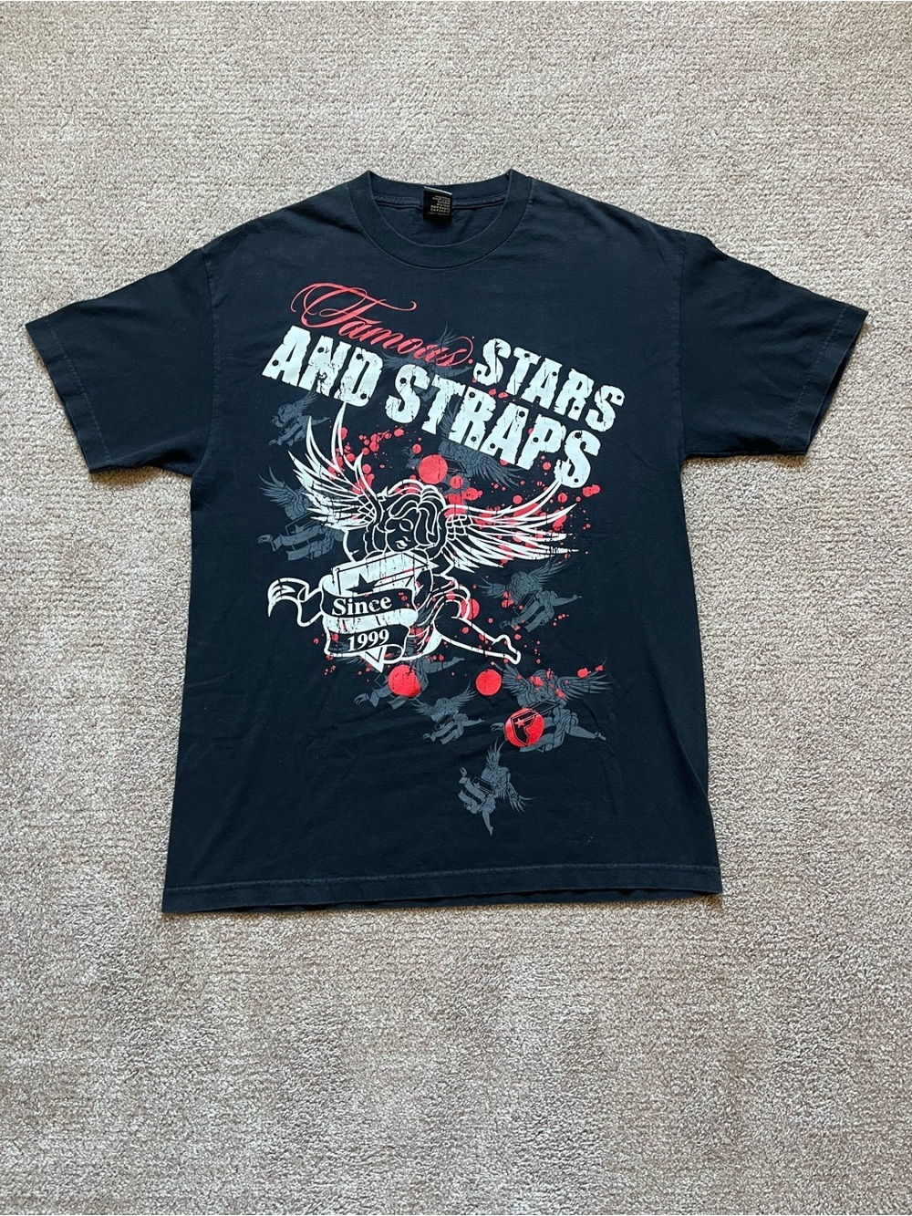 VTG 00’s / Y2K Famous Stars & Straps Black Cherubs Tee